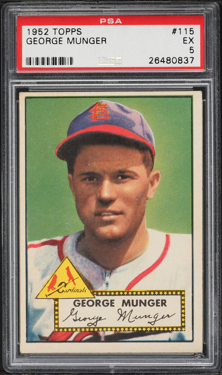1952 Topps George Munger #115 PSA 5 EX