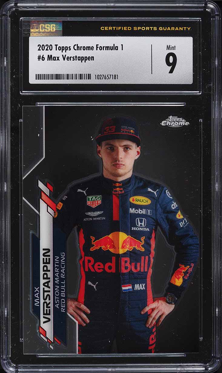 2020 Topps Chrome Formula 1 F1 Max Verstappen #6 CSG 9 MINT