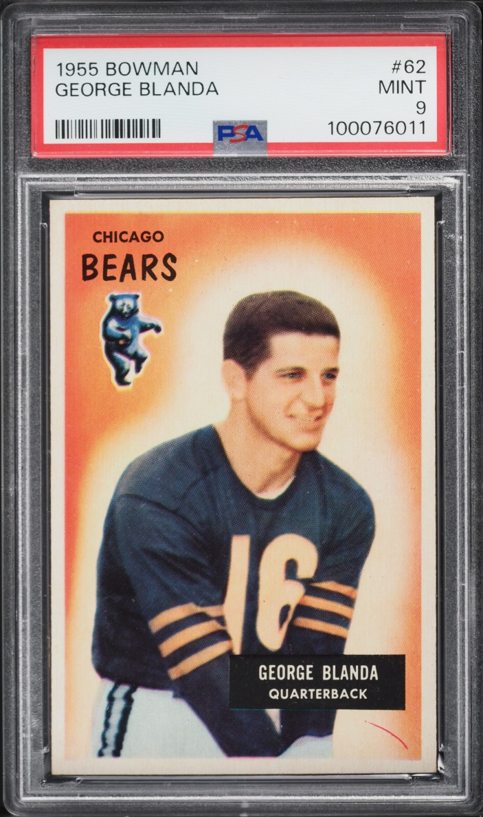 1955 Bowman Football George Blanda #62 PSA 9 MINT
