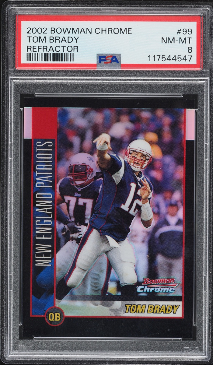 2002 Bowman Chrome Refractor Tom Brady /500 #99 PSA 8 NM-MT