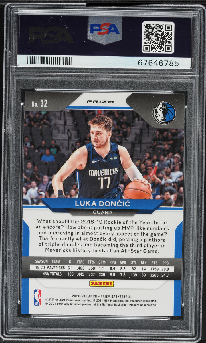 2020 Panini Prizm Red Ice Luka Doncic #32 PSA 10 GEM MINT