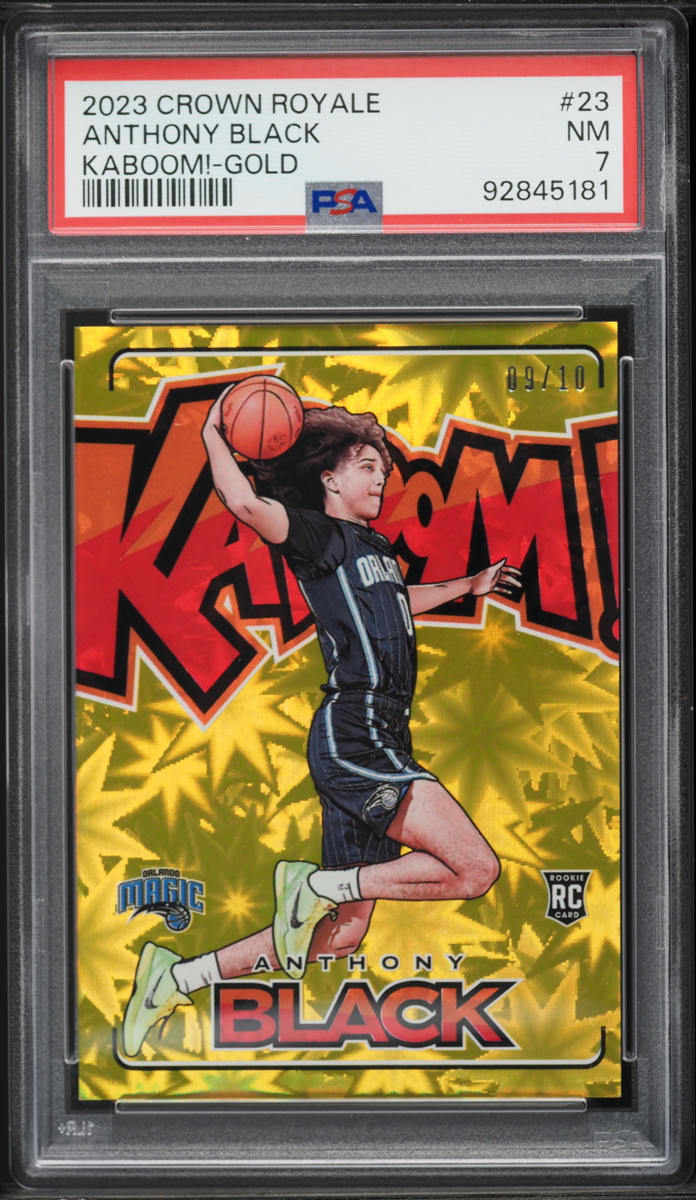 2023 Crown Royale Kaboom! Gold Anthony Black ROOKIE /10 #23 PSA 7 NRMT