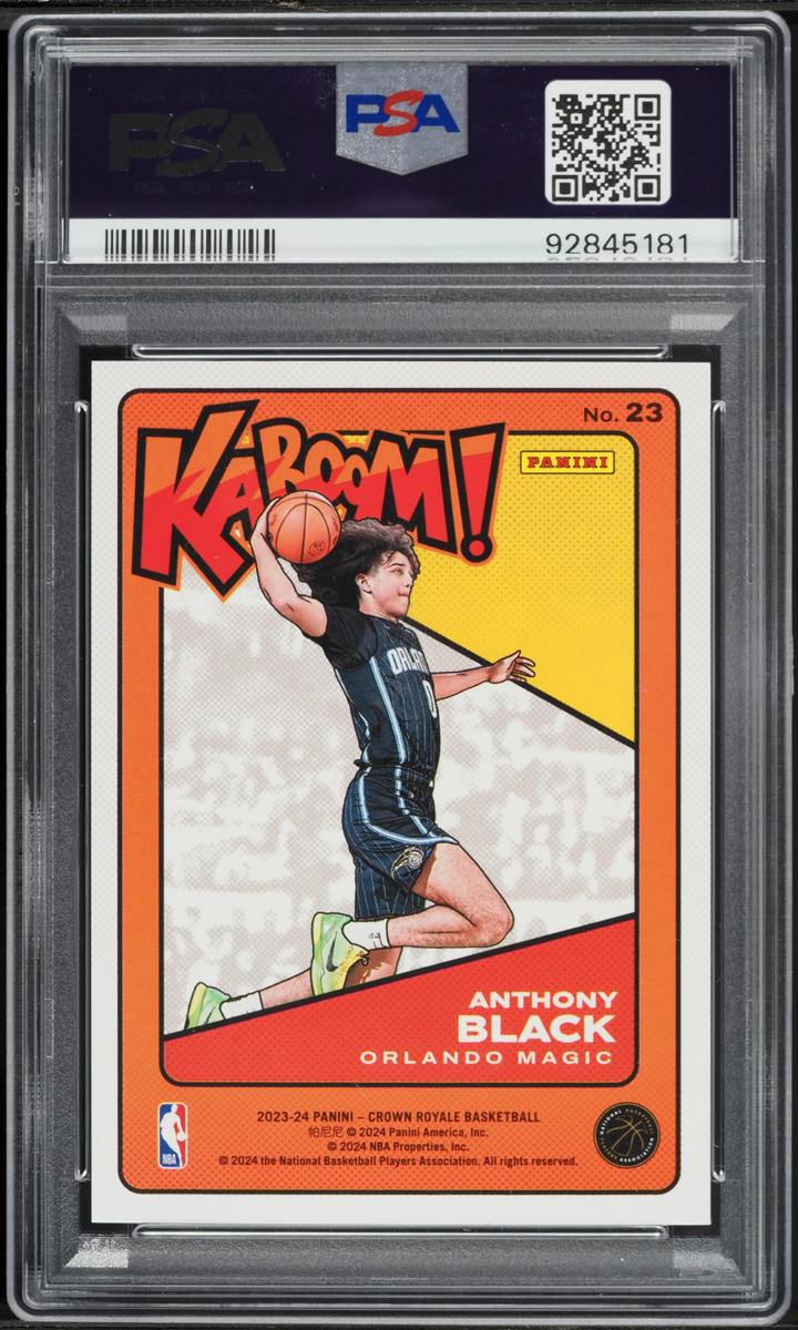2023 Crown Royale Kaboom! Gold Anthony Black ROOKIE /10 #23 PSA 7 NRMT