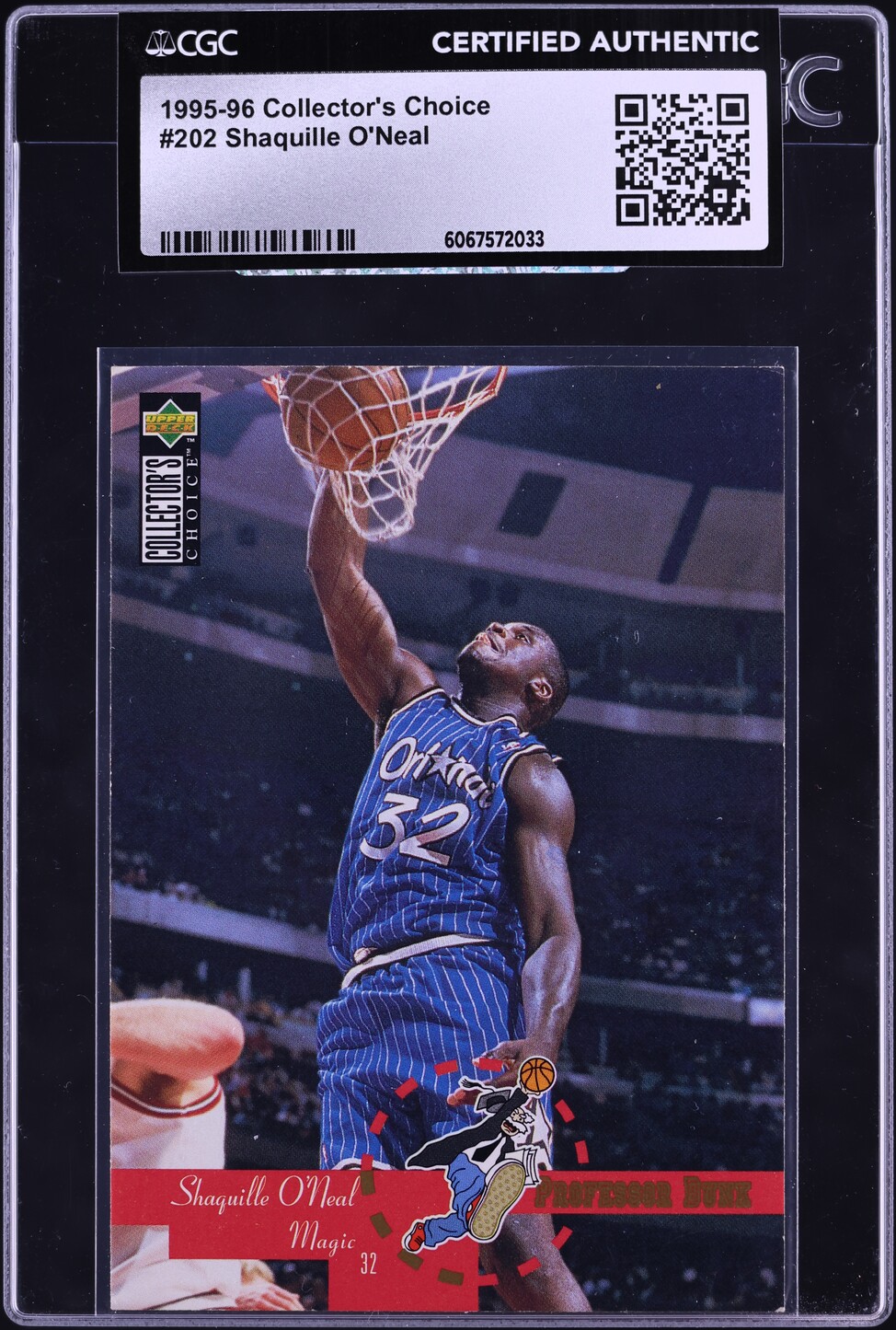 1995 Collector's Choice Basketball Shaquille O'Neal #202 CGC AUTH