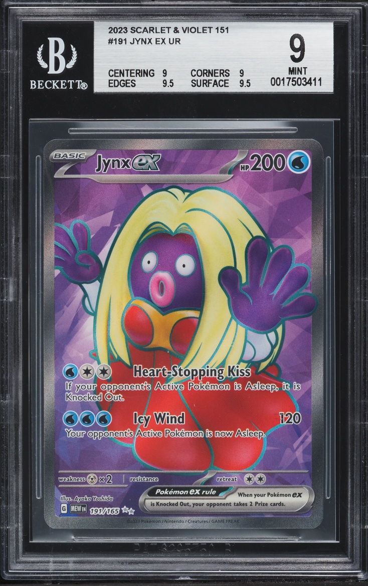 2023 Pokemon Scarlet & Violet 151 Full Art Jynx ex #191 BGS 9 MINT
