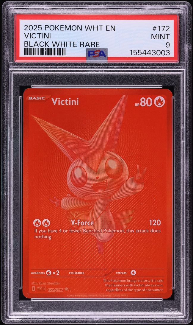2025 Pokemon Scarlet & Violet White Flare BWR Victini #172 PSA 9 MINT