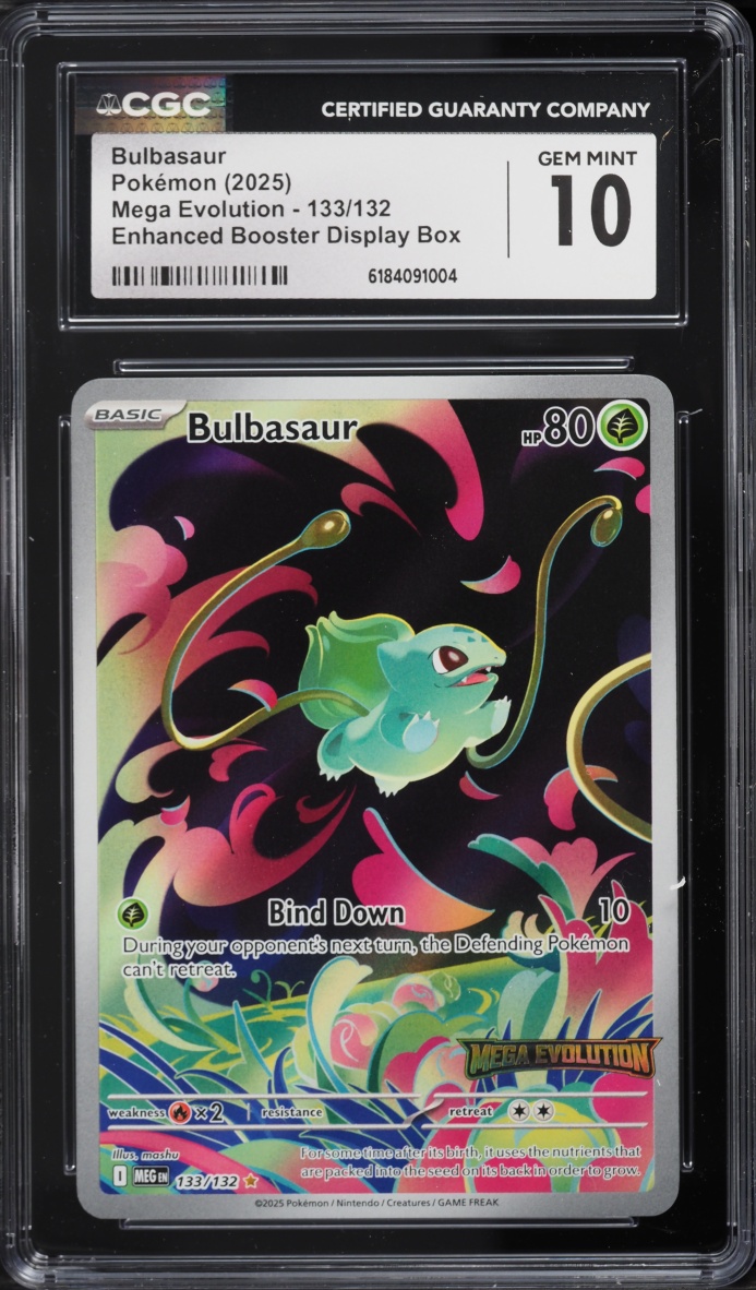 2025 Pokemon Mega Evolution Enhanced Booster Display Box IR Bulbasaur #133 CGC 10 GEM MINT