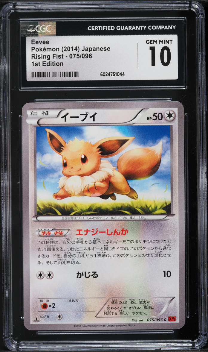 2014 Pokemon Japanese XY Rising Fist 1st Edition Eevee #75 CGC 10 GEM MINT