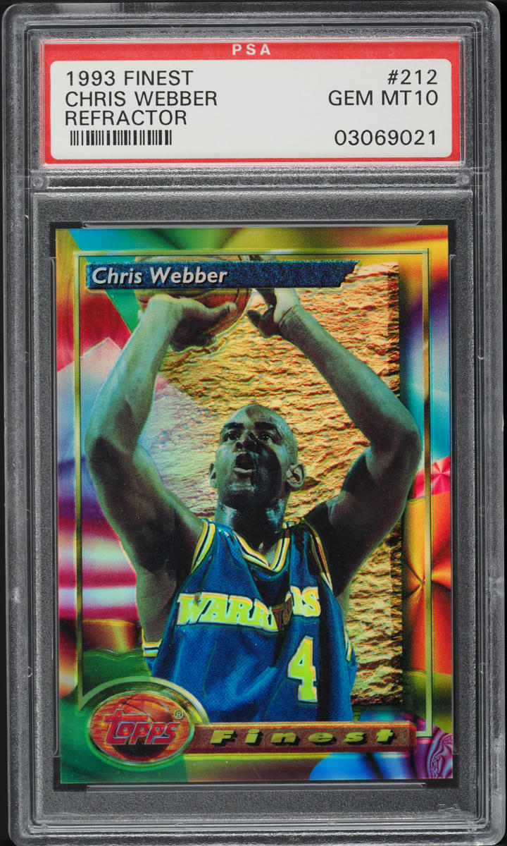 1993 Finest Refractor Chris Webber ROOKIE #212 PSA 10 GEM MINT