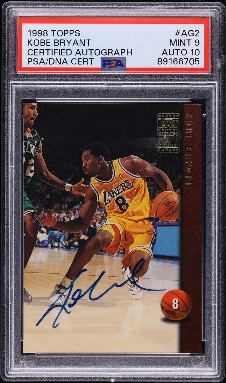 1998 Topps Certified Kobe Bryant AUTO DNA 10 #AG2 PSA 9 MINT