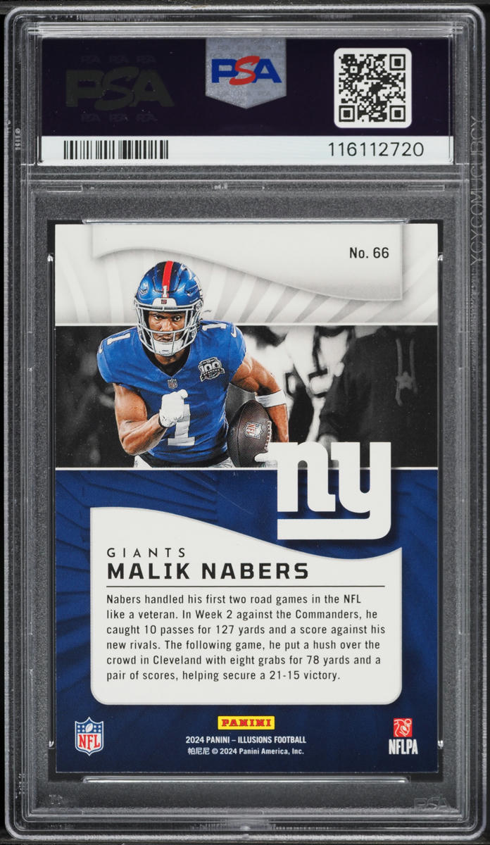 2024 Panini Illusions Retail Malik Nabers ROOKIE #66 PSA 9 MINT
