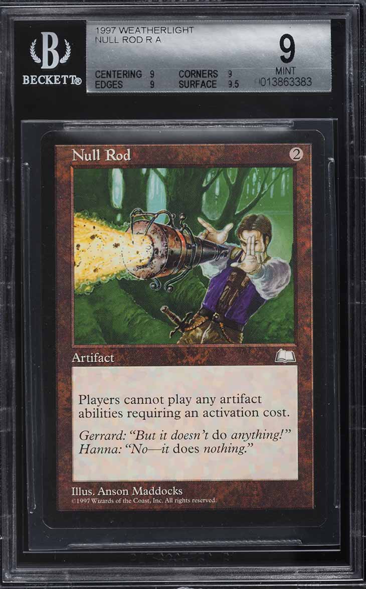 1997 Magic The Gathering MTG Weatherlight Null Rod R A BGS 9 MINT