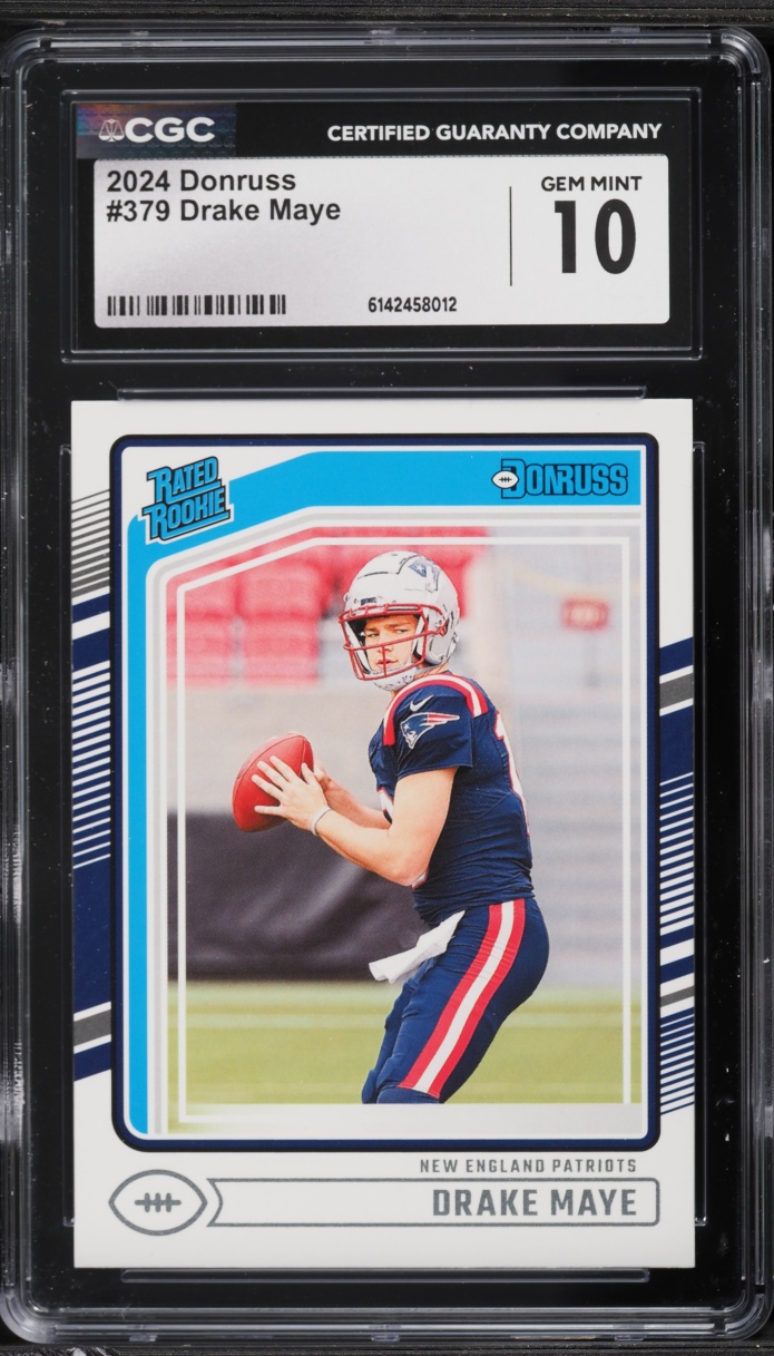 2024 Donruss Football Drake Maye ROOKIE #379 CGC 10 GEM MINT