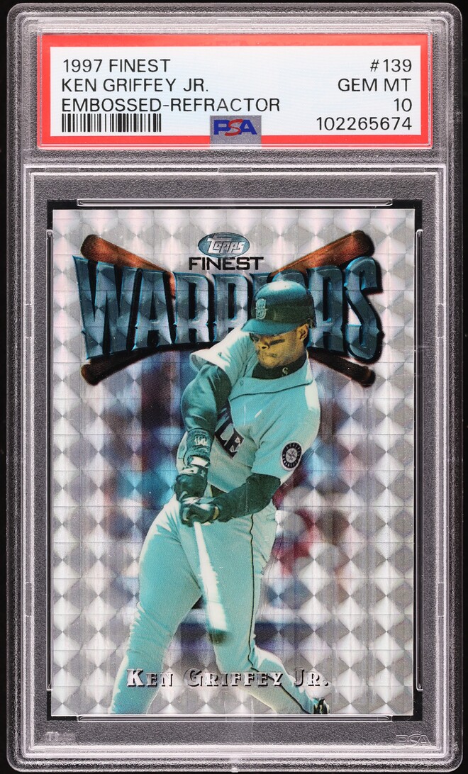1997 Finest Embossed Refractor Ken Griffey Jr. #139 PSA 10 GEM MINT - Photo 1