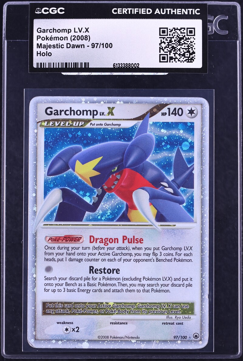 2008 Pokemon Majestic Dawn Holo Garchomp LV.X #97 CGC AUTH