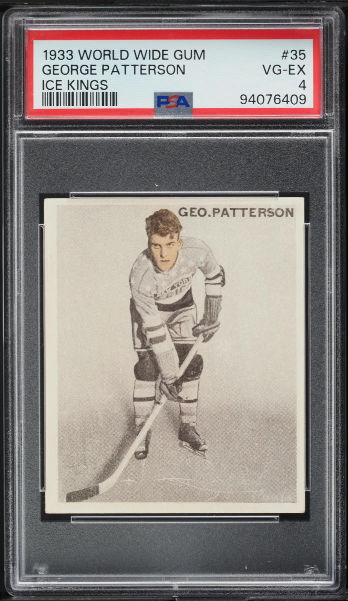 1933 World Wide Gum Ice Kings George Patterson #35 PSA 4 VGEX on ...