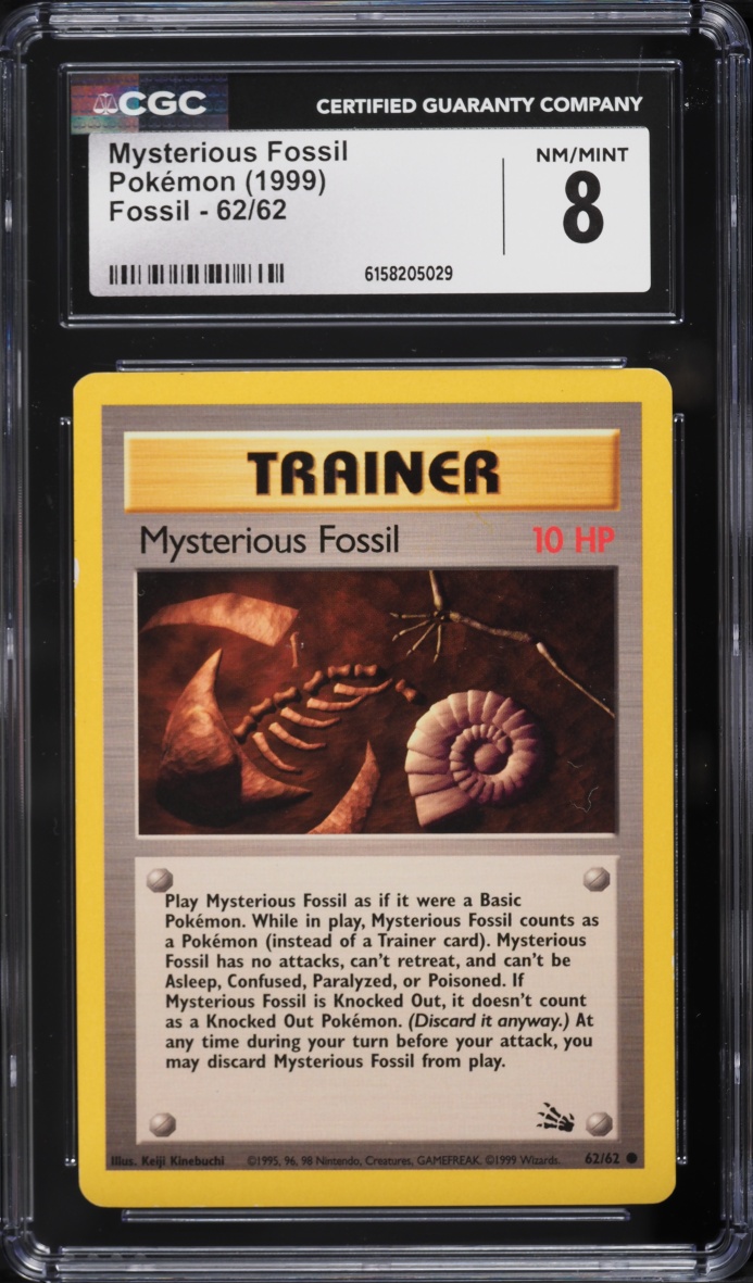 1999 Pokemon Fossil Mysterious Fossil #62 CGC 8 NM-MT