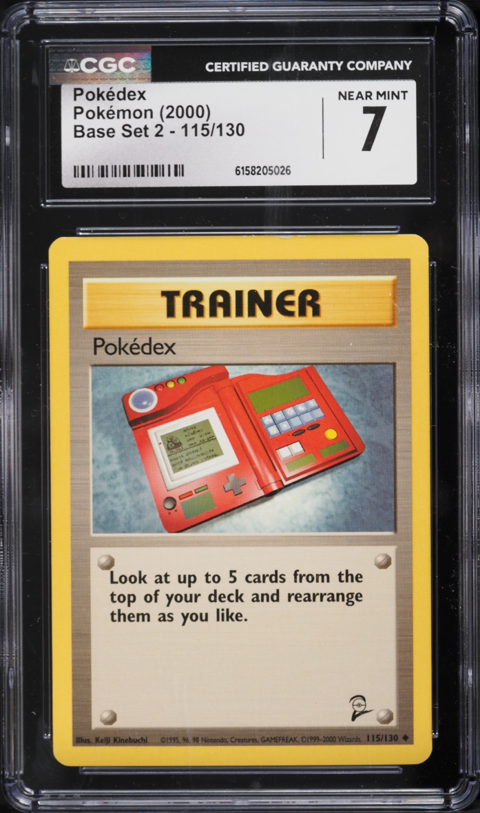 2000 Pokemon Base Set 2 Pokedex #115 CGC 7 NRMT
