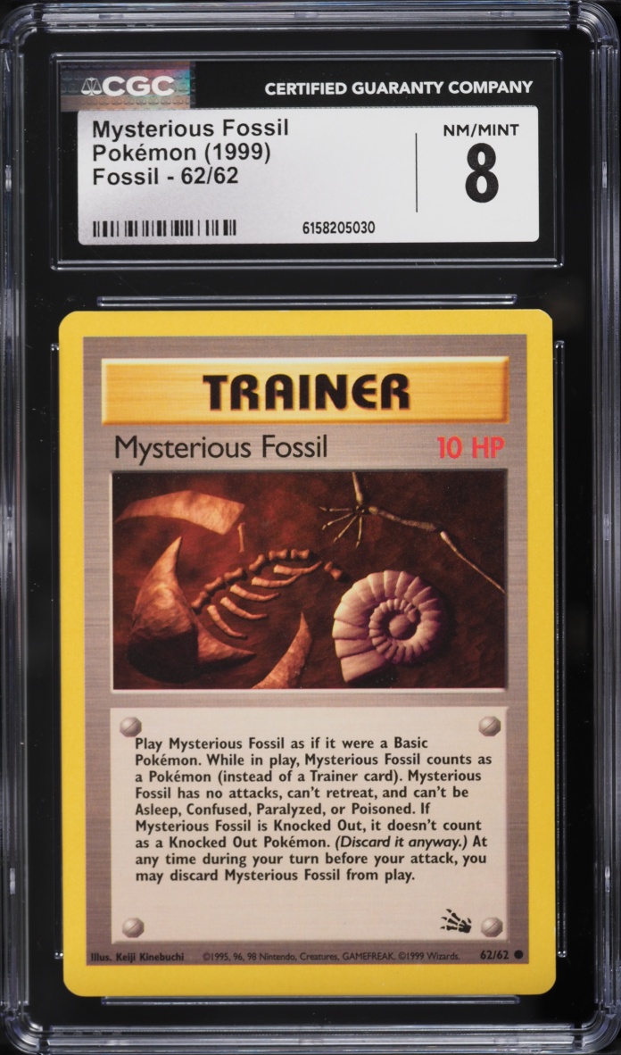 1999 Pokemon Fossil Mysterious Fossil #62 CGC 8 NM-MT