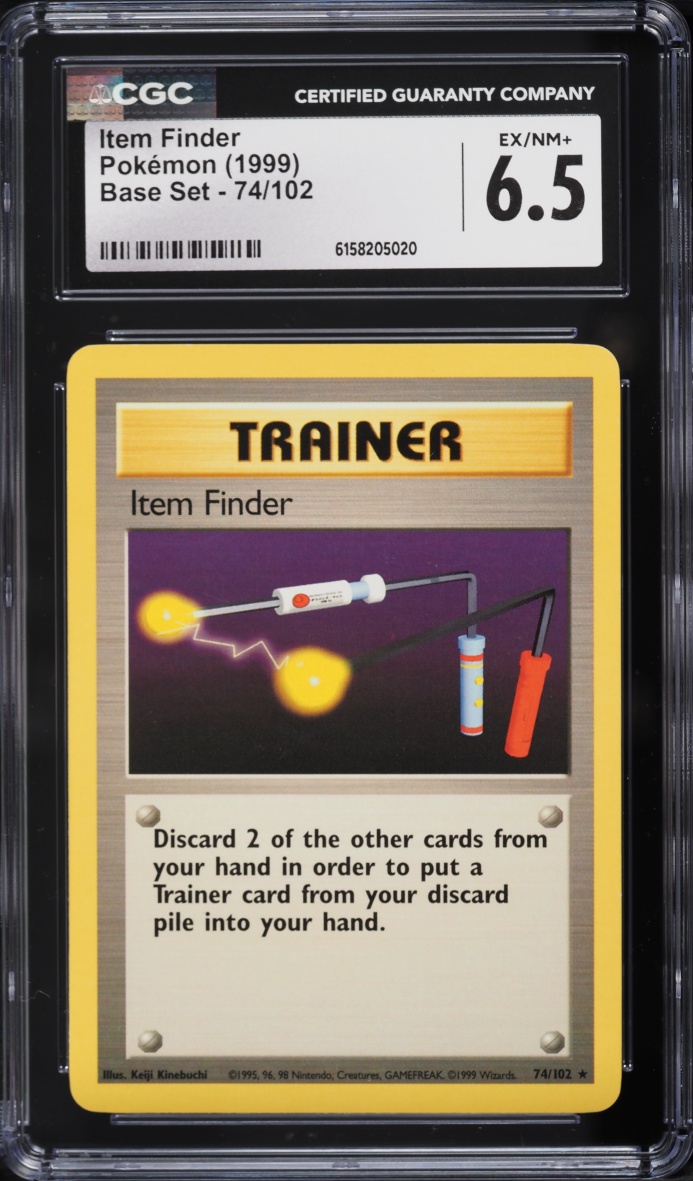 1999 Pokemon Base Set Item Finder #74 CGC 6.5 EXMT+