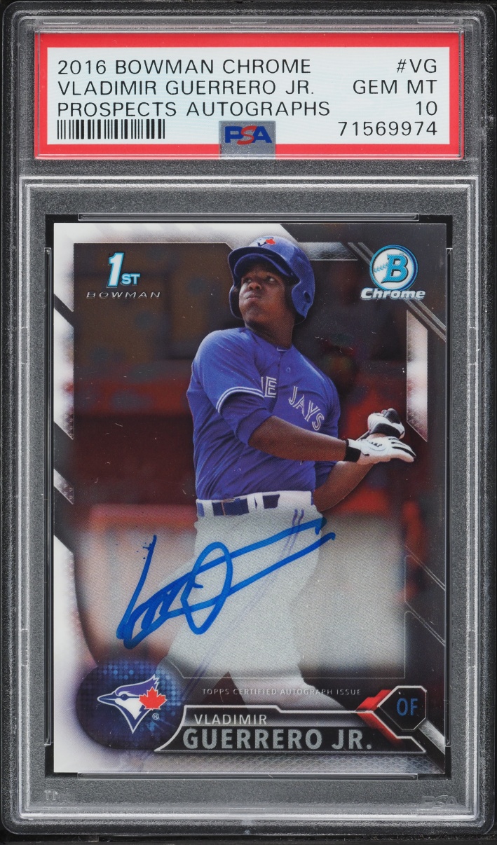 2016 Bowman Chrome Vladimir Guerrero Jr. PROSPECT AUTO #CPA-VG PSA 10 GEM MINT