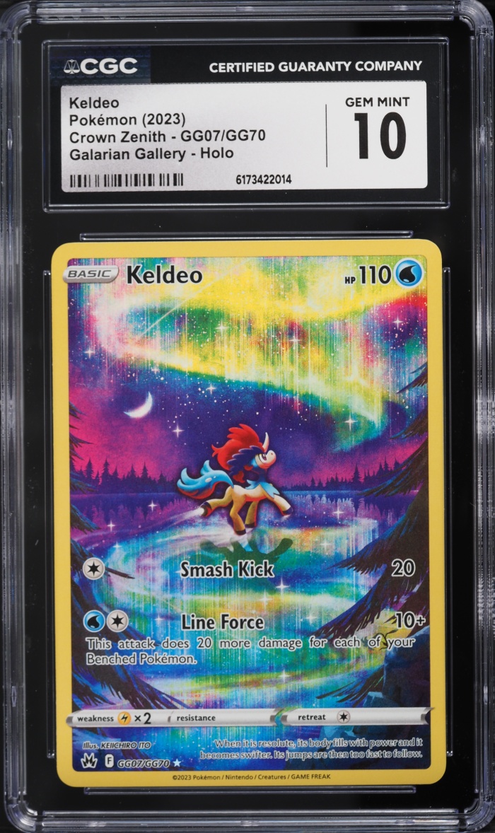 2023 Pokemon Sword & Shield Crown Zenith Galarian Gallery Full Art Keldeo #GG07 CGC 10 GEM MINT