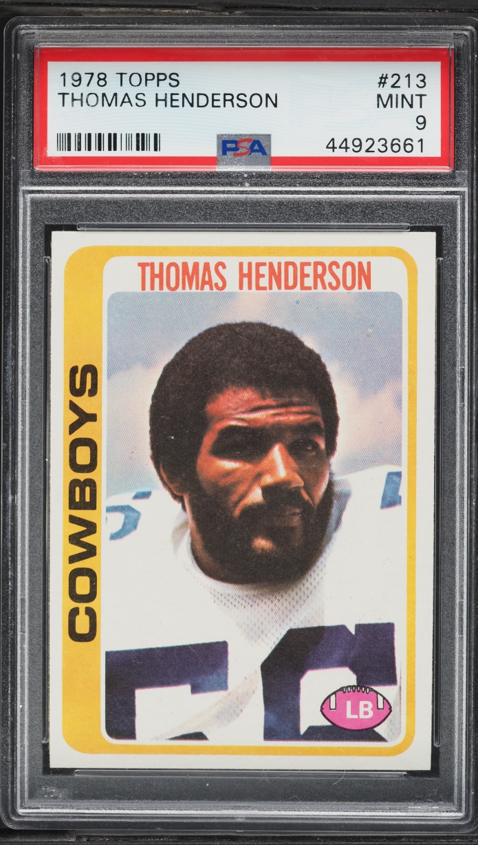 1978 Topps Football Thomas Hollywood Henderson ROOKIE #213 PSA 9 MINT