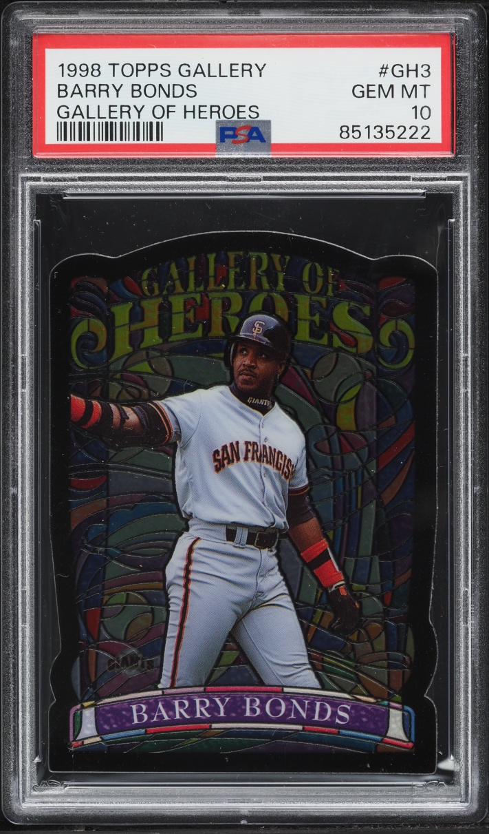 1998 Topps Gallery Of Heroes Die-Cut Barry Bonds #GH3 PSA 10 GEM MINT