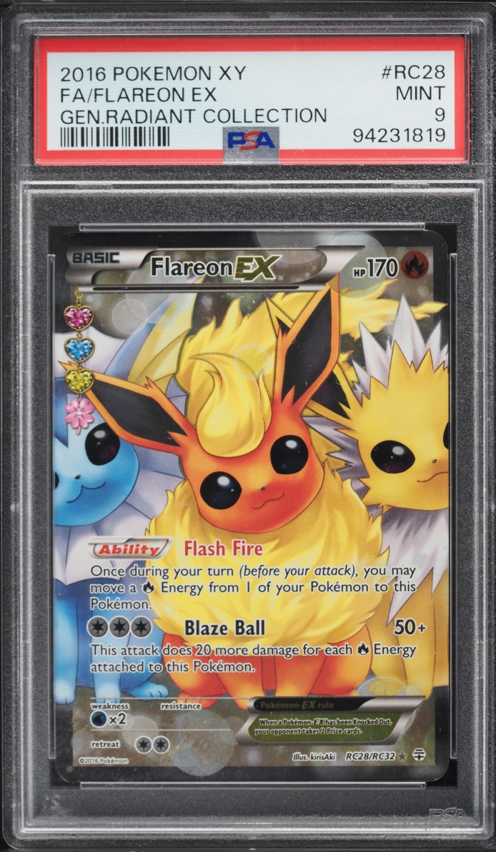 2016 Pokemon XY Generations Radiant Collection Full Art Flareon EX #RC28 PSA 9 MINT