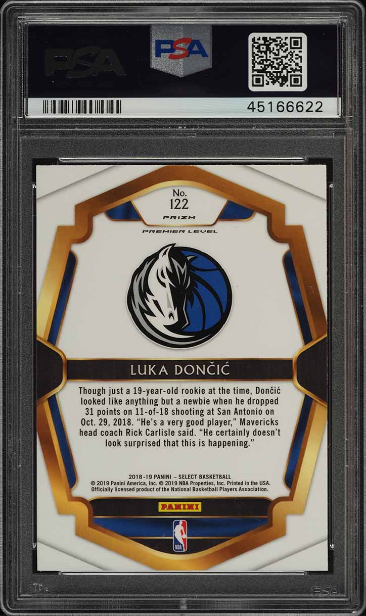 2018 Select Scope Prizm Luka Doncic ROOKIE #122 PSA 10 GEM MINT