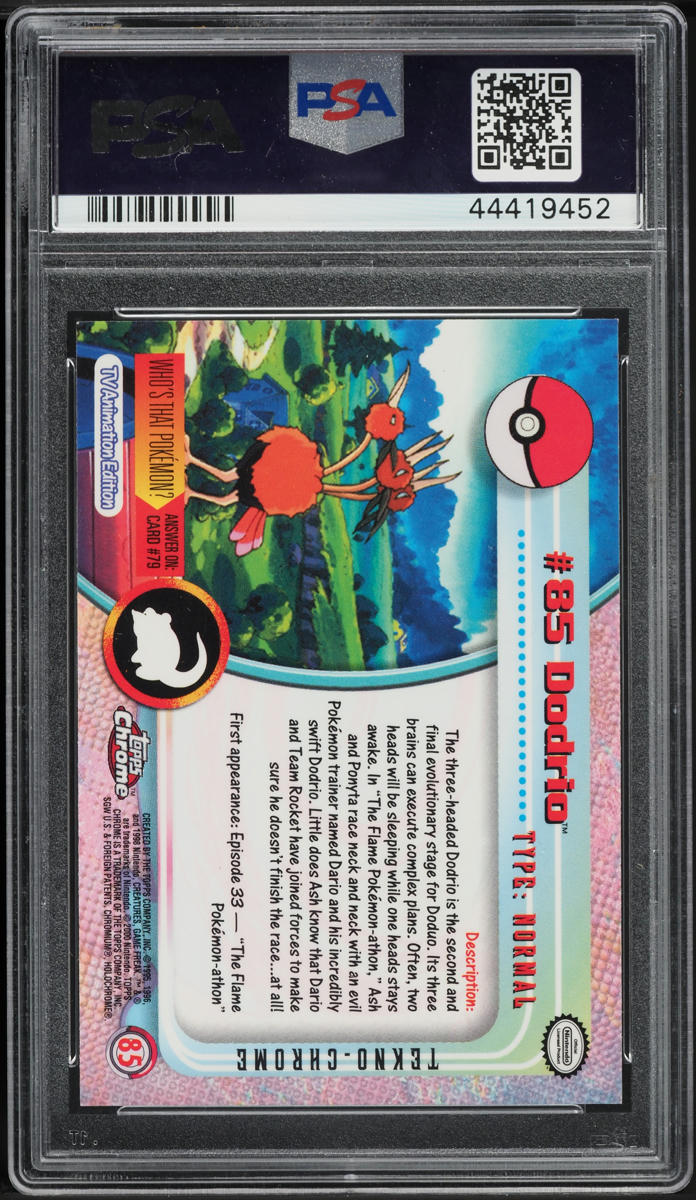 2000 Topps Chrome Pokemon Series 2 Tekno Dodrio #85 PSA 10 GEM MINT
