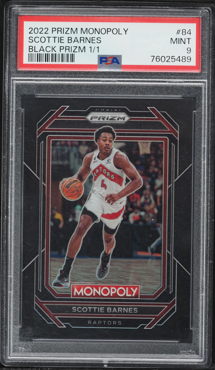 2022 Panini Prizm Monopoly Black Scottie Barnes 1/1 #84 PSA 9 MINT