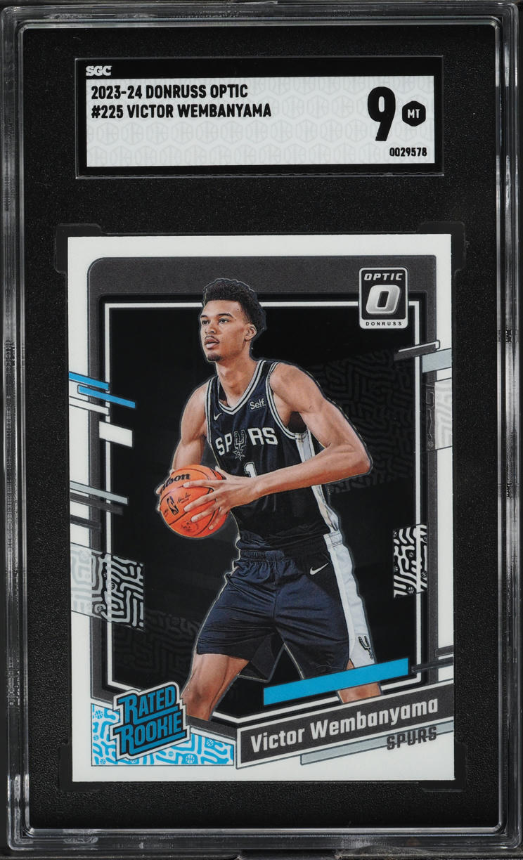 2023 Donruss Optic Victor Wembanyama ROOKIE #225 SGC 9 MINT
