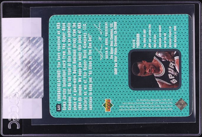 1997 Upper Deck Game Jerseys David Robinson PATCH #GJ12 CGC AUTH - Photo 2