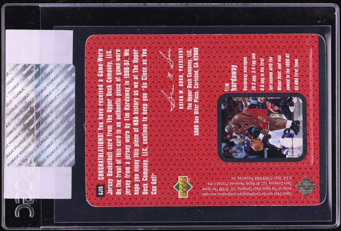 1997 Upper Deck Game Jerseys Tim Hardaway PATCH #GJ15 CGC AUTH - Photo 2
