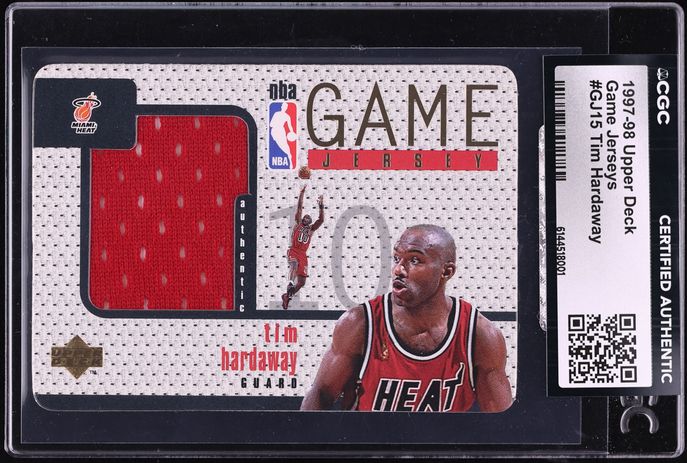 1997 Upper Deck Game Jerseys Tim Hardaway PATCH #GJ15 CGC AUTH - Photo 1
