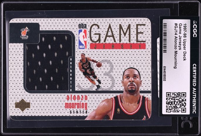 1997 Upper Deck Game Jerseys Alonzo Mourning PATCH #GJ14 CGC AUTH - Photo 1