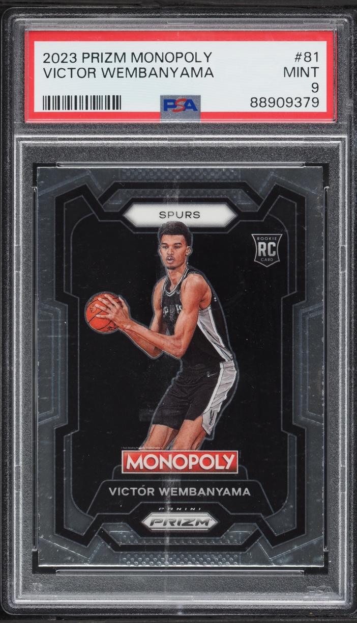 2023 Panini Prizm Monopoly Victor Wembanyama ROOKIE #81 PSA 9 MINT