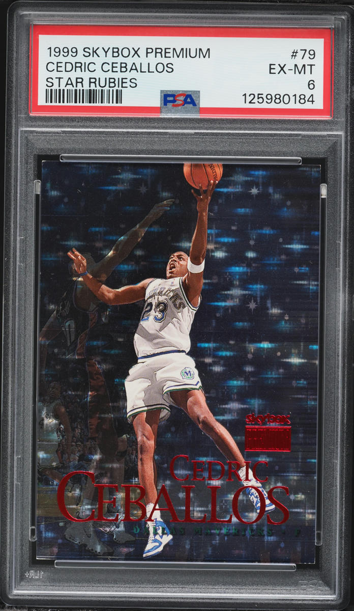 1999 Skybox Premium Star Rubies Cedric Ceballos /45 #79 PSA 6 EXMT