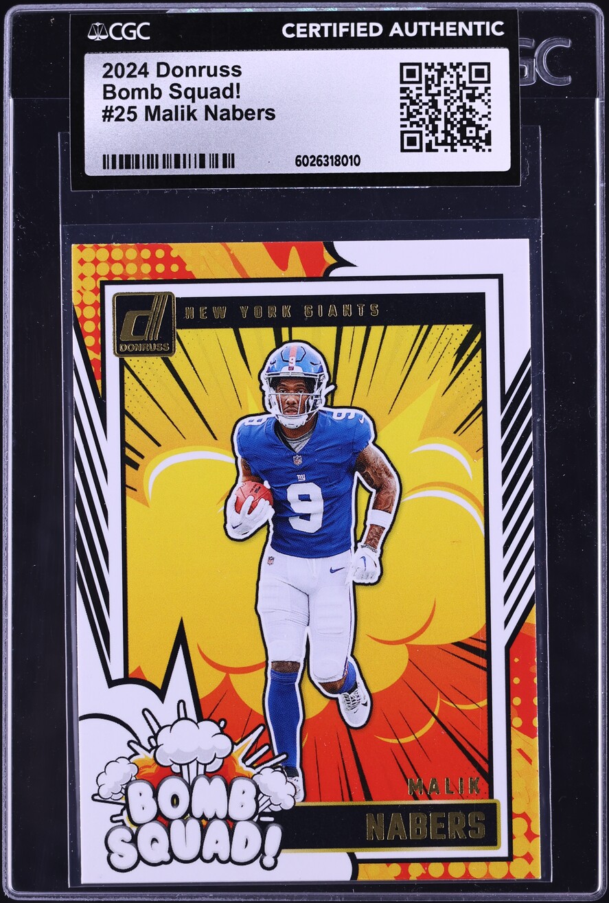 2024 Donruss Bomb Squad! Malik Nabers ROOKIE #25 CGC AUTH