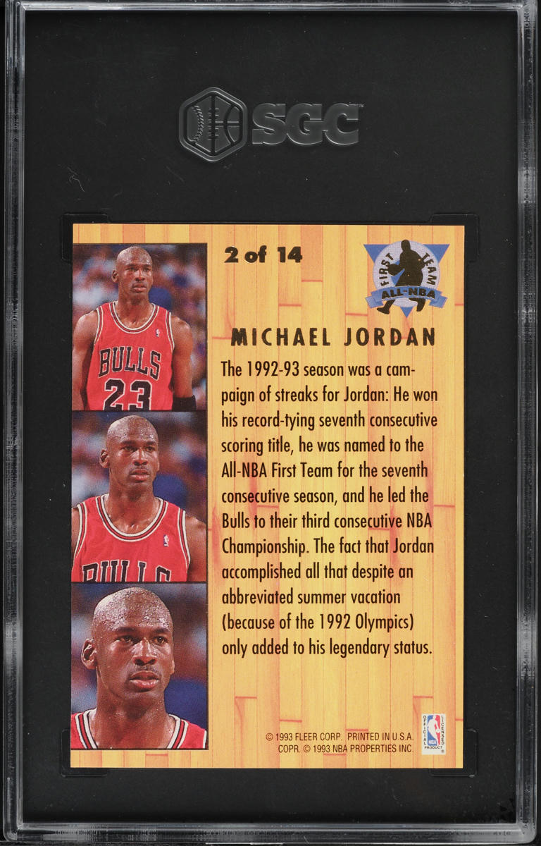 1993 Ultra All-NBA Michael Jordan #2 SGC 8 NM-MT