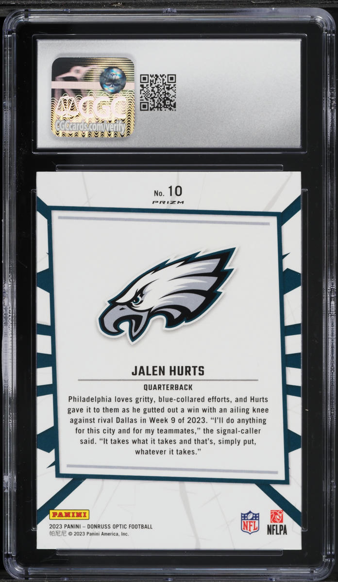2023 Donruss Optic My House Jalen Hurts #10 CGC 9.5 MINT+