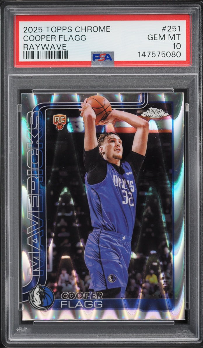 2025 Topps Chrome Raywave Cooper Flagg ROOKIE #251 PSA 10 GEM MINT