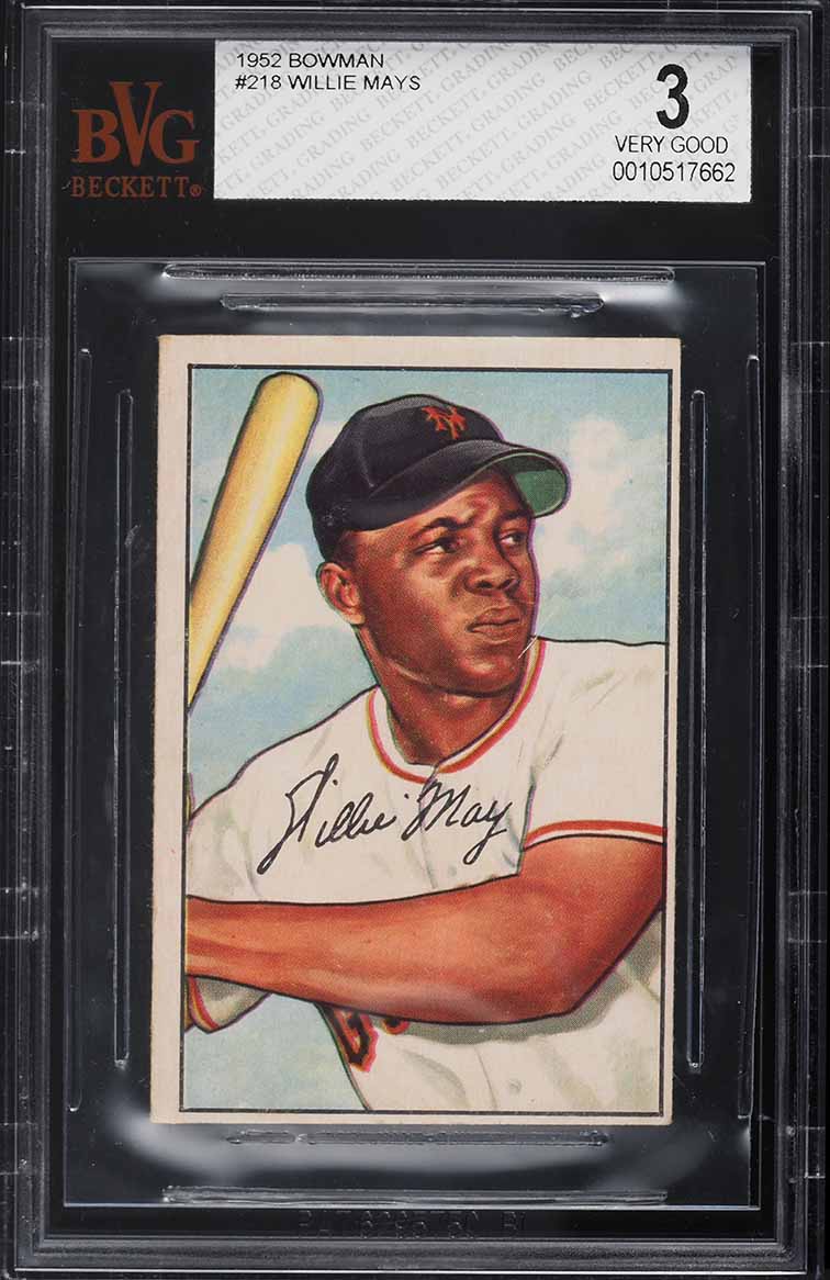 1952 Bowman Willie Mays #218 BVG 3 VG