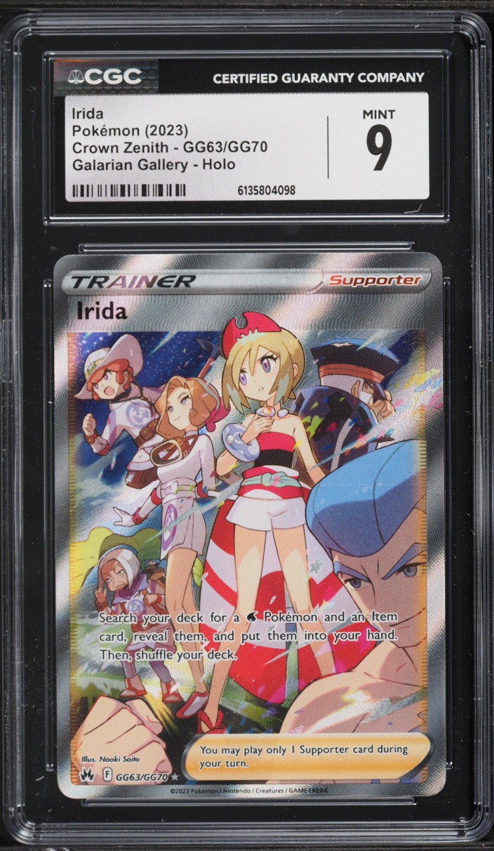 2023 Pokemon Sword & Shield Crown Zenith Full Art Irida #GG63 CGC 9 MINT