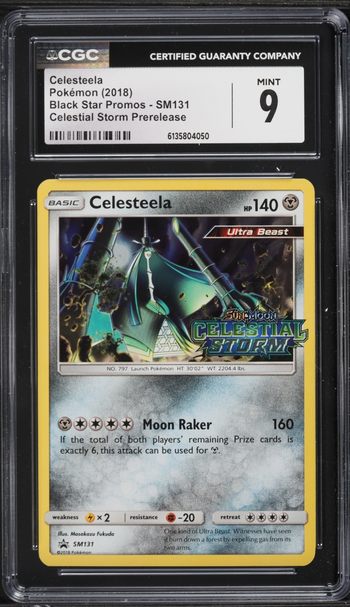 2018 Pokemon Sun & Moon Promo Celestial Storm Prerelease Celesteela #SM131 CGC 9 MINT