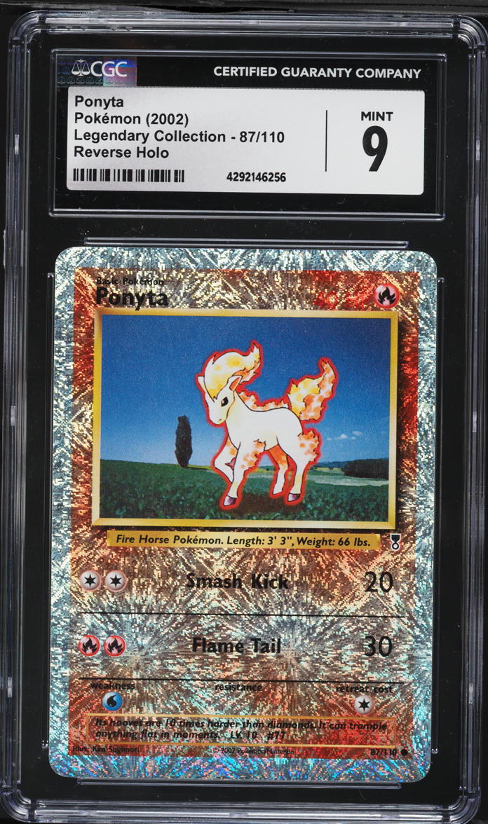 2002 Pokemon Legendary Collection Reverse Holo Ponyta #87 CGC 9 MINT