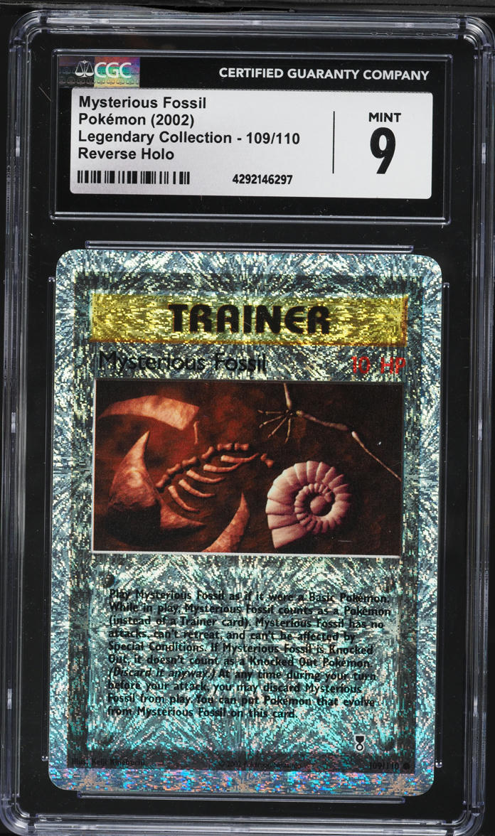 2002 Pokemon Legendary Collection Reverse Holo Mysterious Fossil #109 CGC 9 MINT