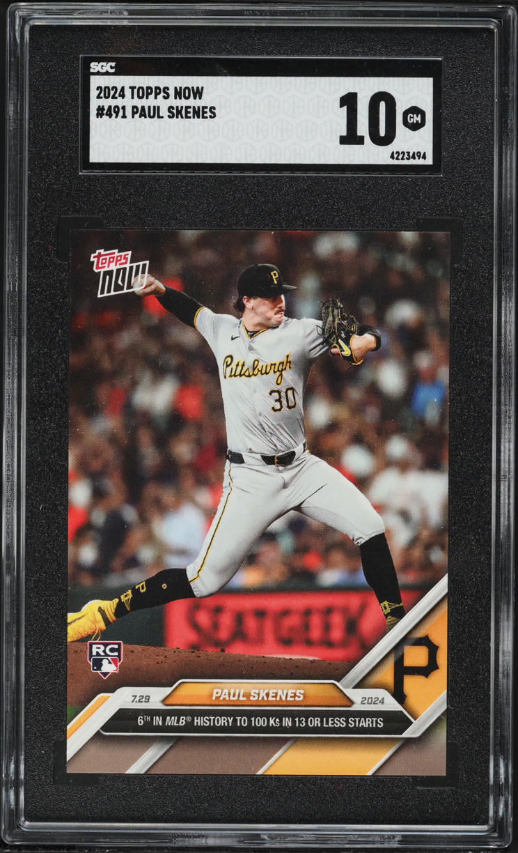 2024 Topps Now Paul Skenes ROOKIE #491 SGC 10 GEM MINT