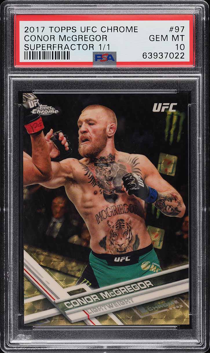 2017 Topps UFC Chrome Superfractor Conor McGregor 1/1 #97 PSA 10